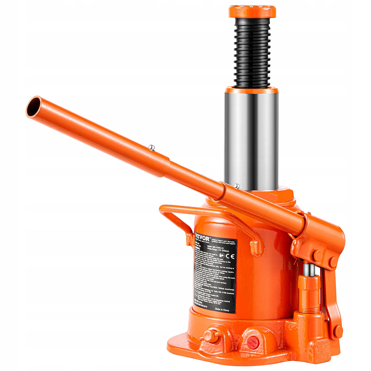 Hydraulic Bottle Jack 20 Ton Manual High Lift Automotive Car Repair Shop Minimum lifting height 170 mm