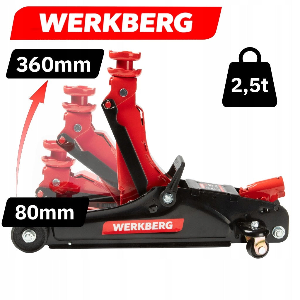 Hydraulic Car Lift WERKBERG 2,5T 360 MM FROG Low Profile Manufacturer code MTP007776
