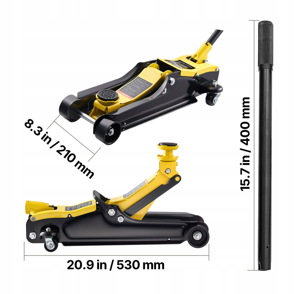 Hydraulic Lift Load Capacity 2,5T Low Profile With Pump Single Piston Minimum lifting height 100 mm