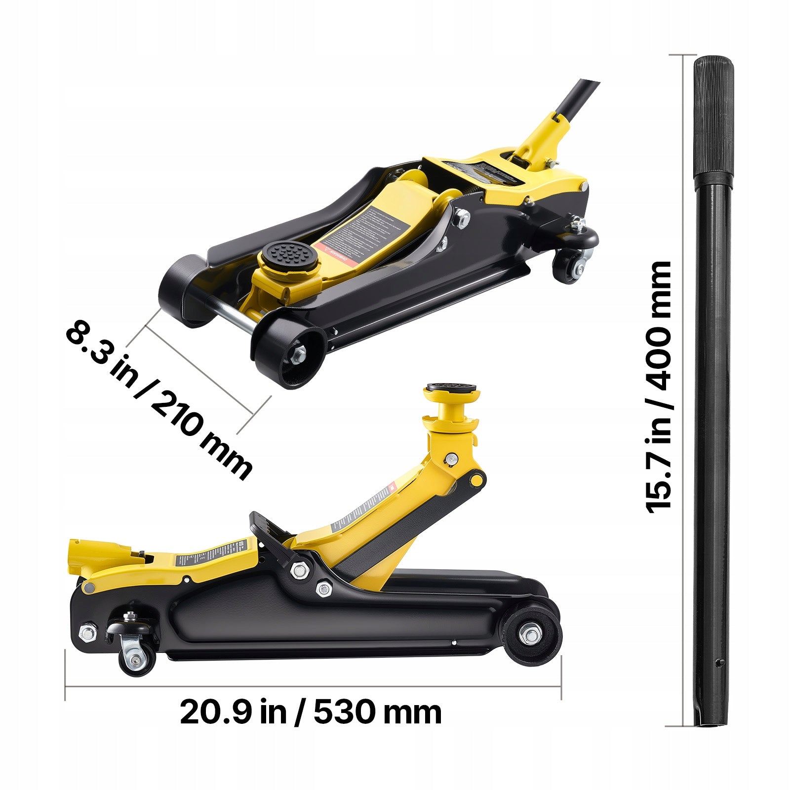 Hydraulic Lift Load Capacity 2,5T Low Profile With Pump Single Piston Minimum lifting height 100 mm