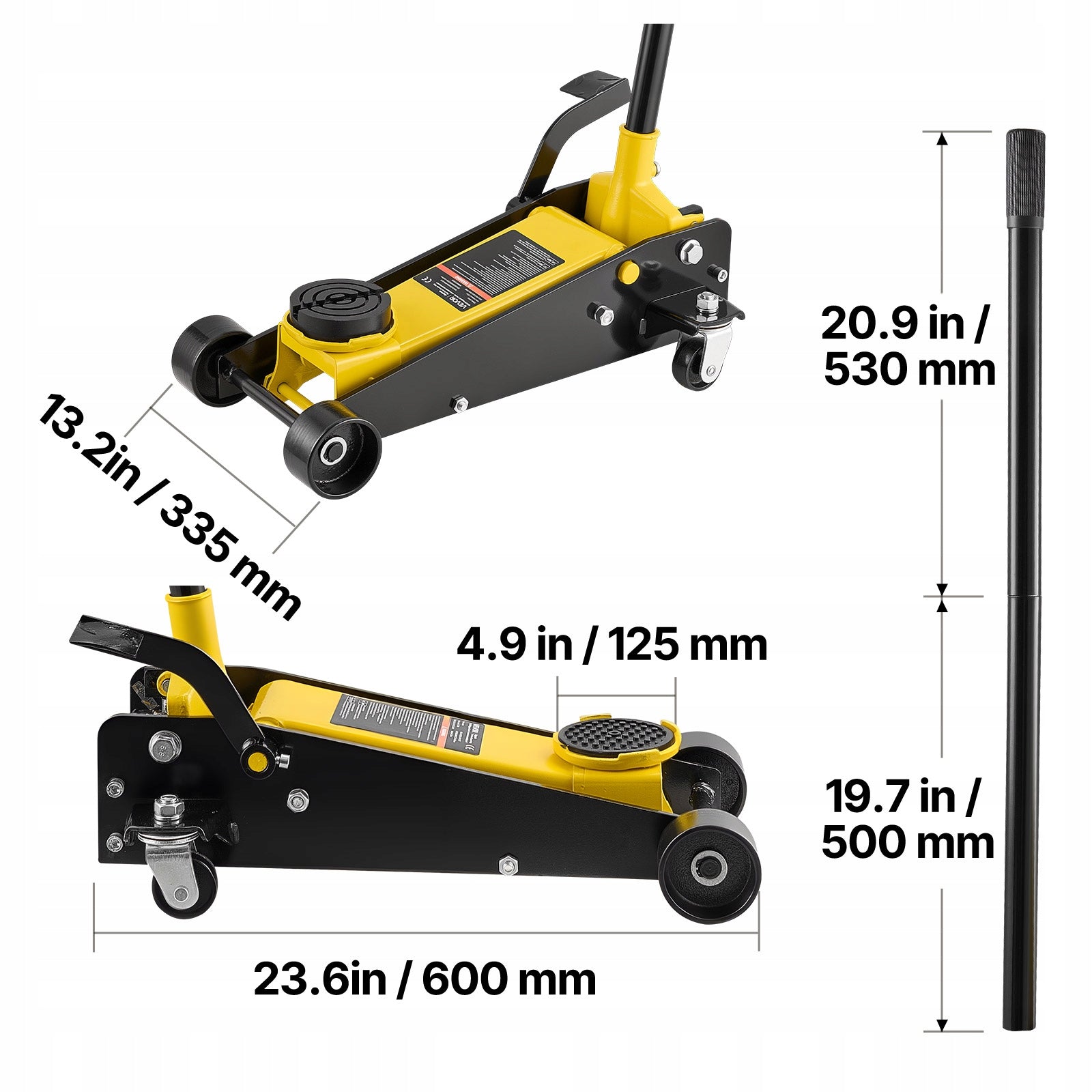 Hydraulic Lift Load Capacity 3T With Single Piston Pump And Pedal No Maximum lifting height 350 mm