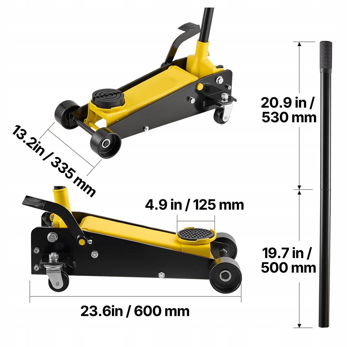 Hydraulic Lift Steel Load Capacity 3T 13 – 50CM With Single Piston Pump Manufacturer code DBQJDTZ3TDGBUR