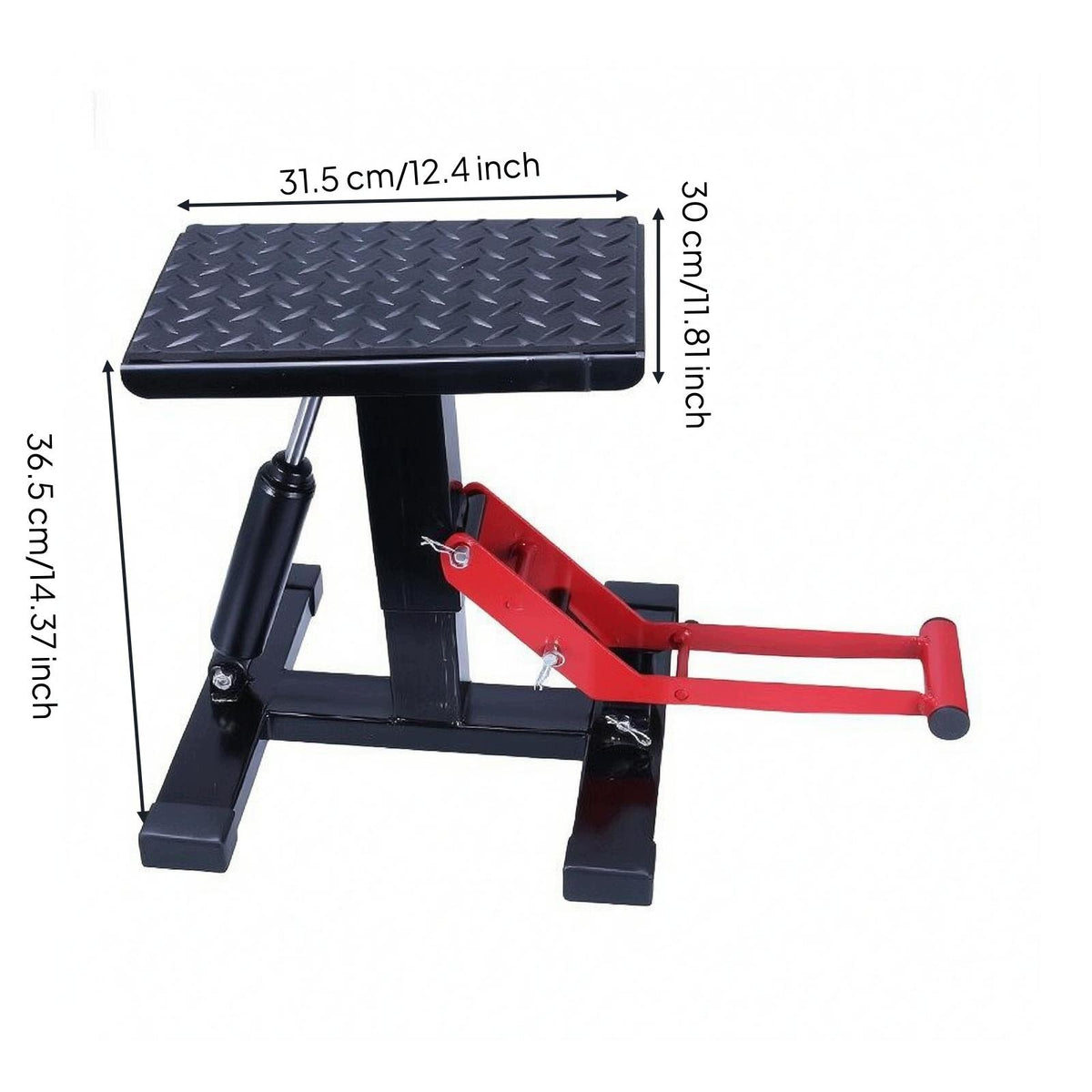 Hydraulic Motorcycle Repair Stand Diamond Plate Top Workshop Equipment Packaging status original