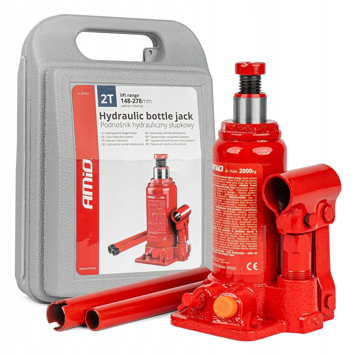 Hydraulic bollard lift 2T 2000 kg PVC box AMIO-04182