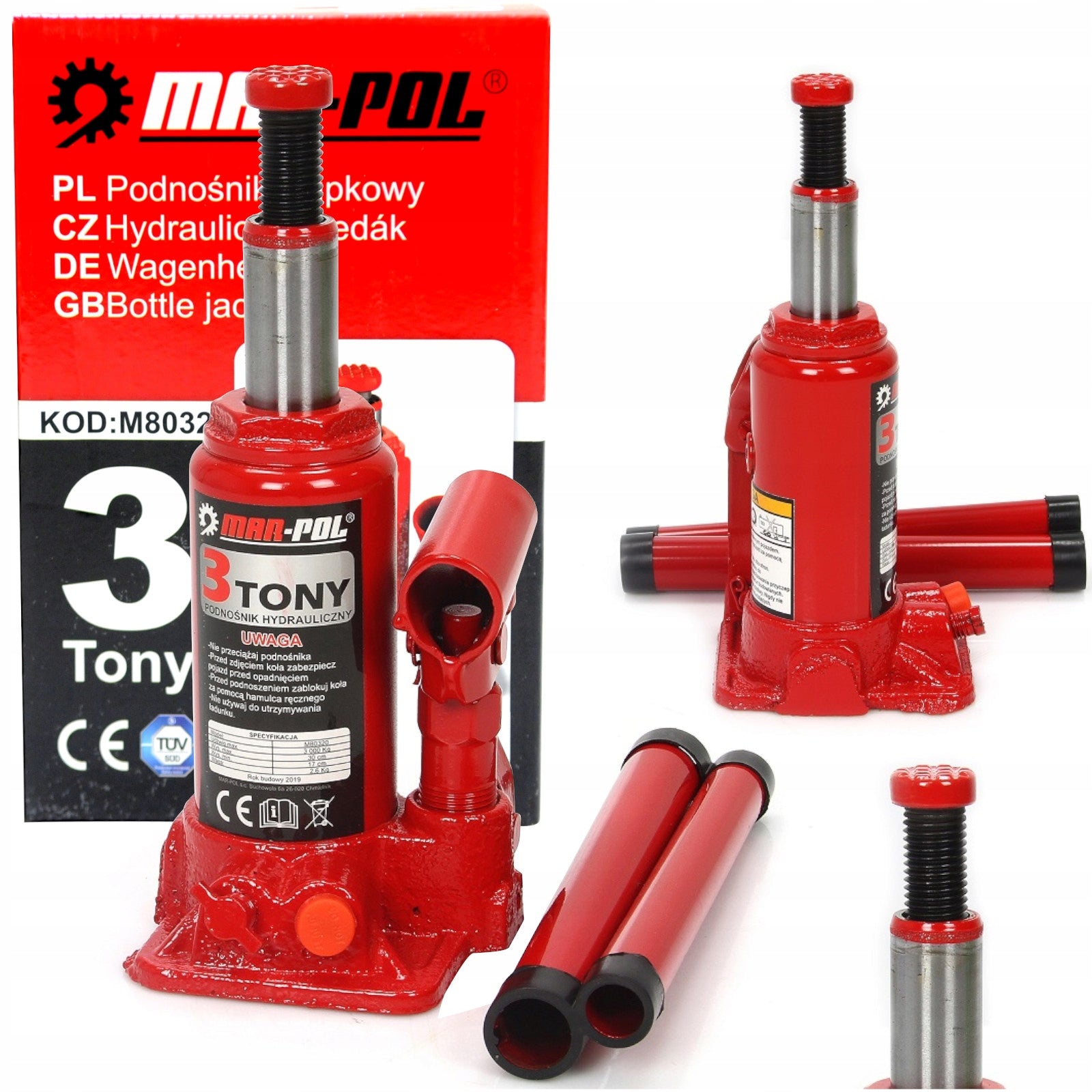 Hydraulic bollard lift 3T Mar-Pol M80320