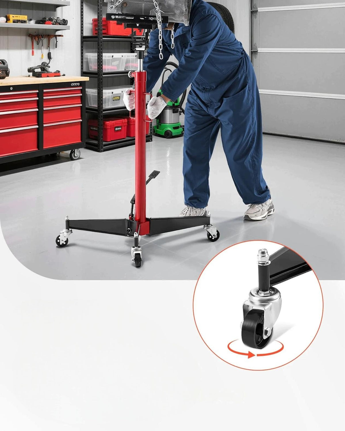 Hydraulic gearbox lifter 500 kg black strong telescopic 360° Manufacturer code 5907021476645