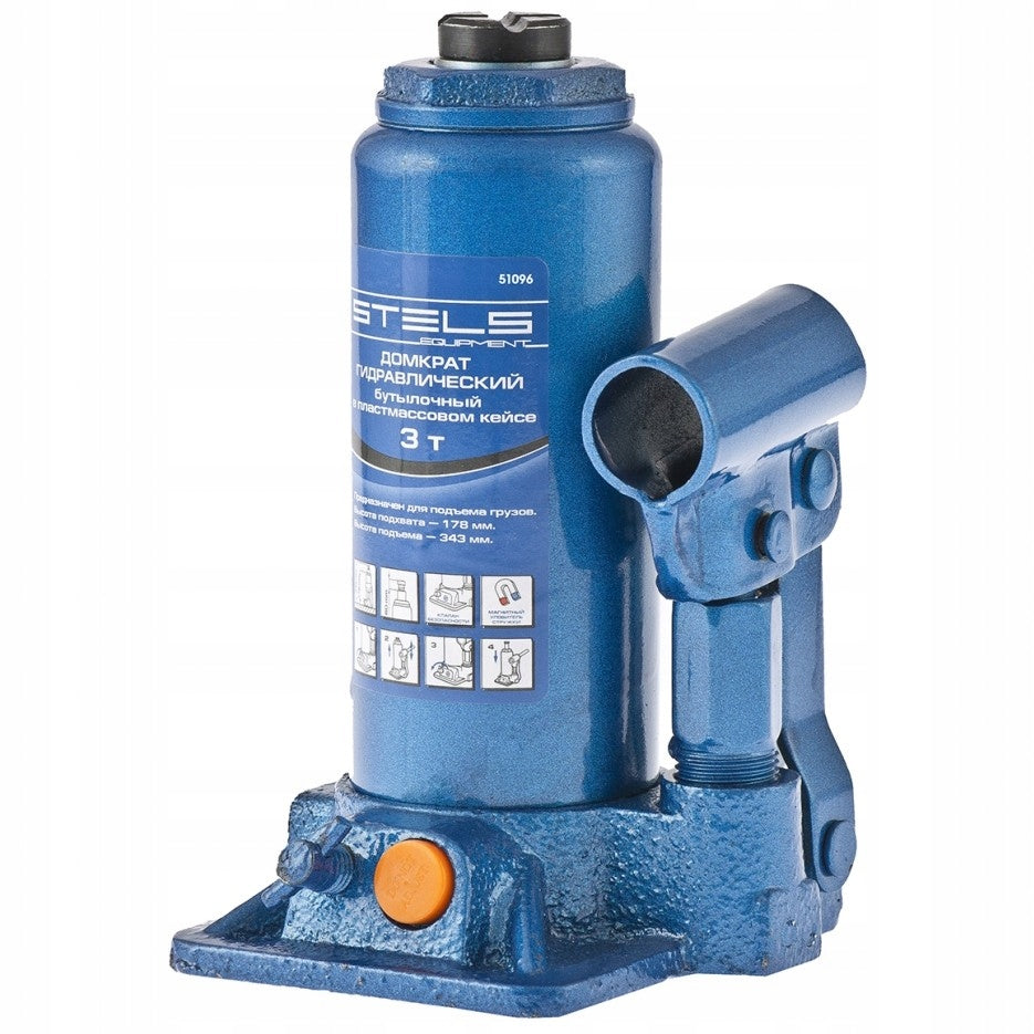 Hydraulic jack bottle lifter, 178-343 mm, 3t - Stels