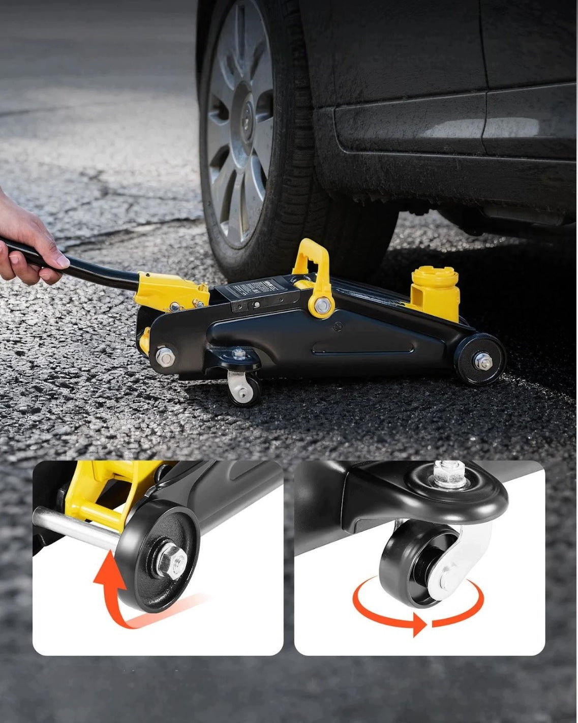 Hydraulic lift 2 t premium low profile quick lift pump Minimum lifting height 130 mm