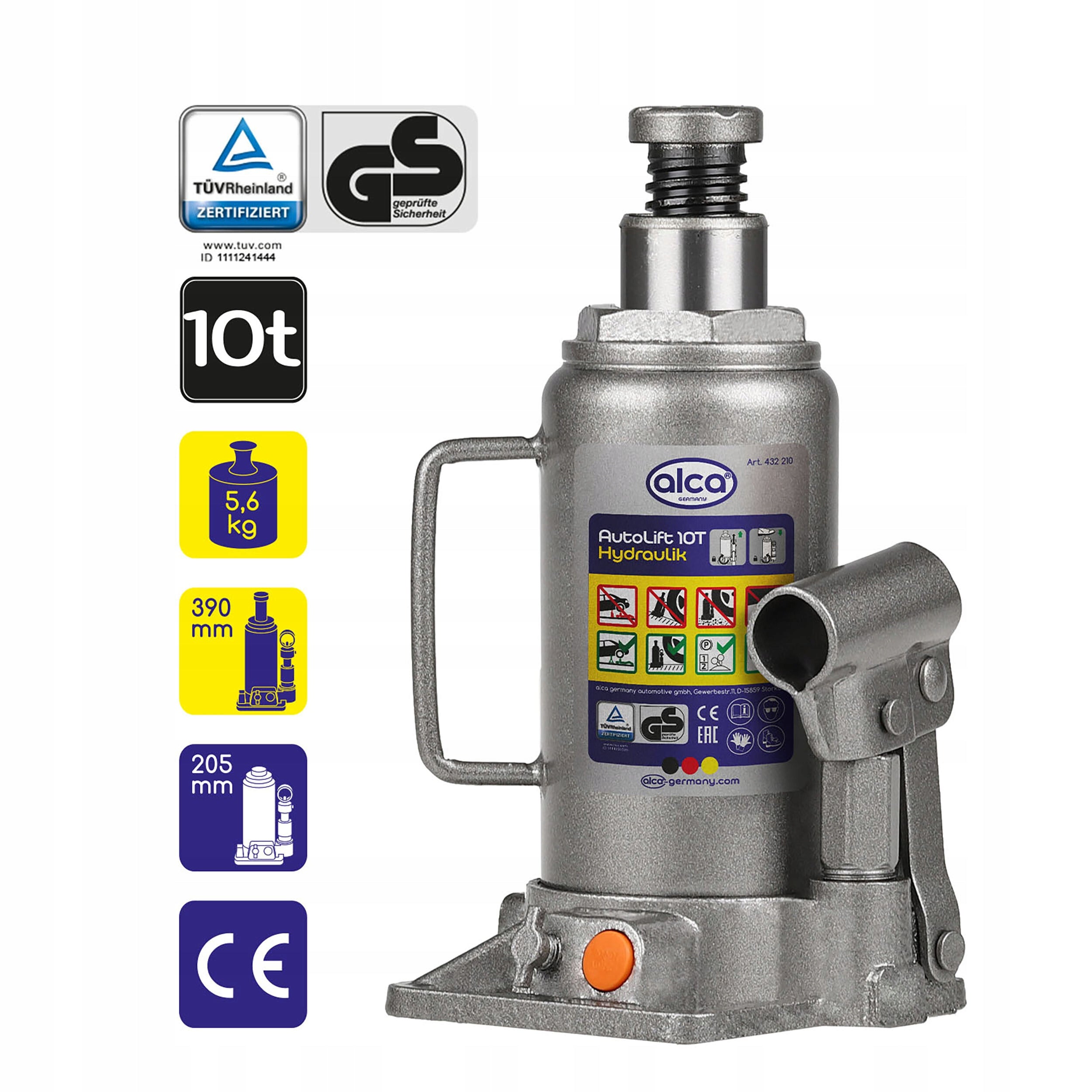 Hydraulic lift Hydraulics ALCA Auto Lift 10t Manufacturer code ALCA432210