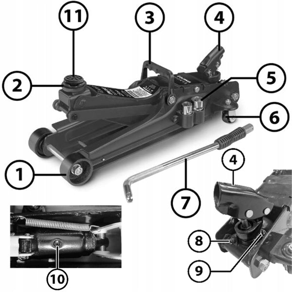 Hydraulic lift Workshop car jack 2.5T VANDER VPH703 Manufacturer code VPH703