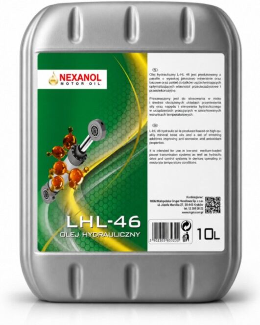 Hydraulic oil NEXANOL for lifts 2K 10L