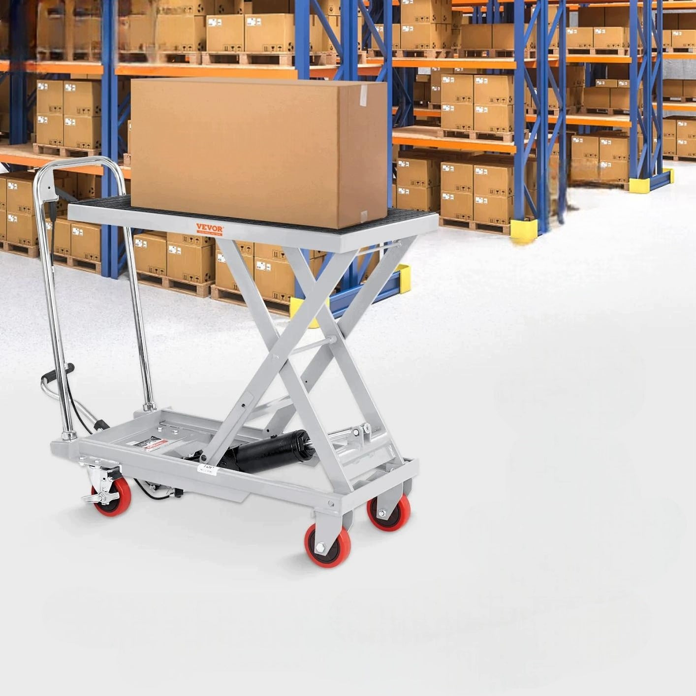 Hydraulic scissor lift 230 kg trolley premium steel Q235 700 x 450 mm Manufacturer code 5907021479165