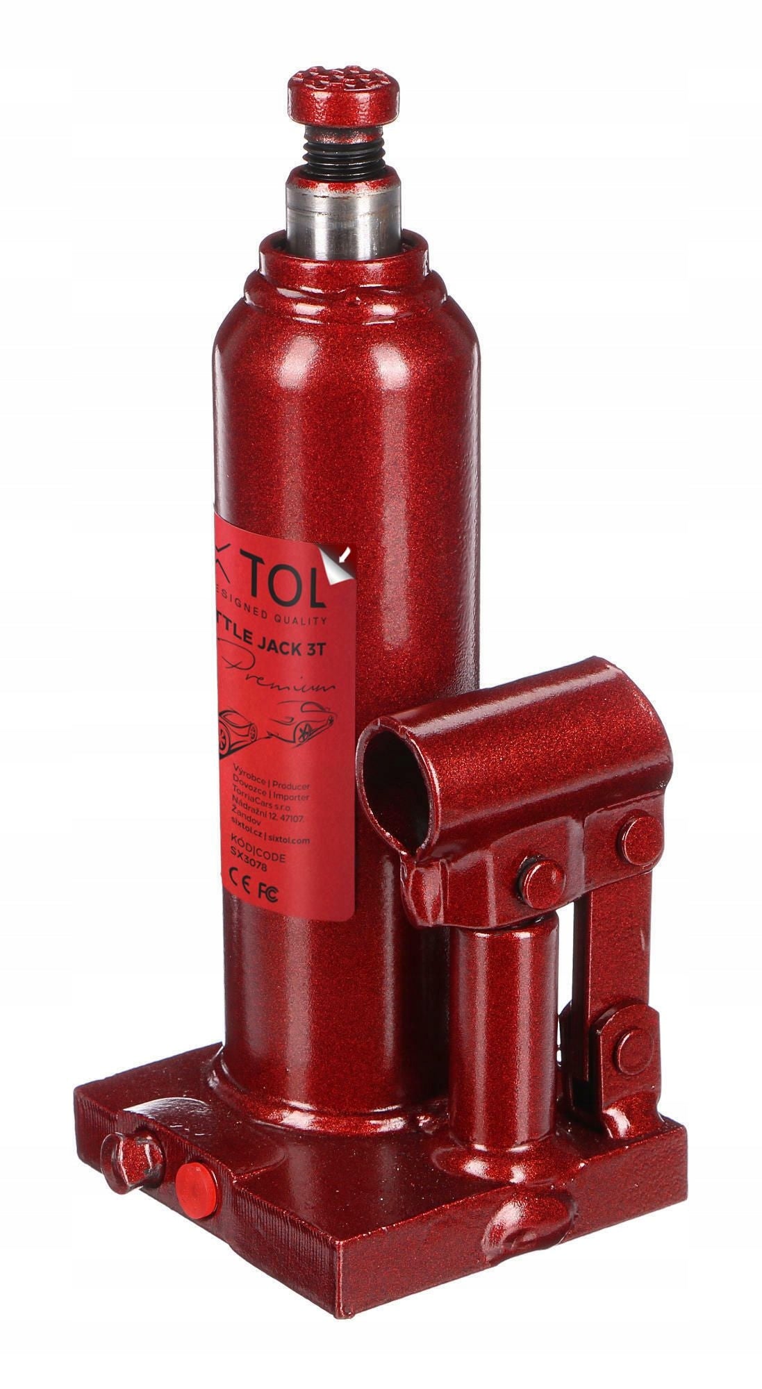 Hydraulický zvedák panenka SX BOTTLE JACK PREMIUM 3T Maximum lifting height 380 mm