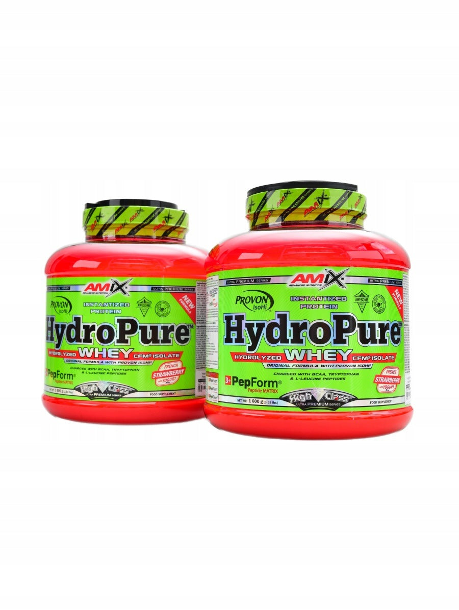 HydroPure hydrolyzed whey protein CFM 2 x 1600 g jahoda s jogurtem