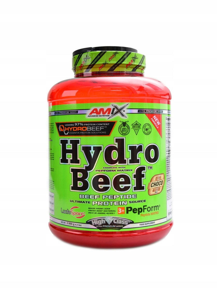 Hydrobeef peptide protein 2 x 2000g Amix čokoláda moka káva Packaging status original