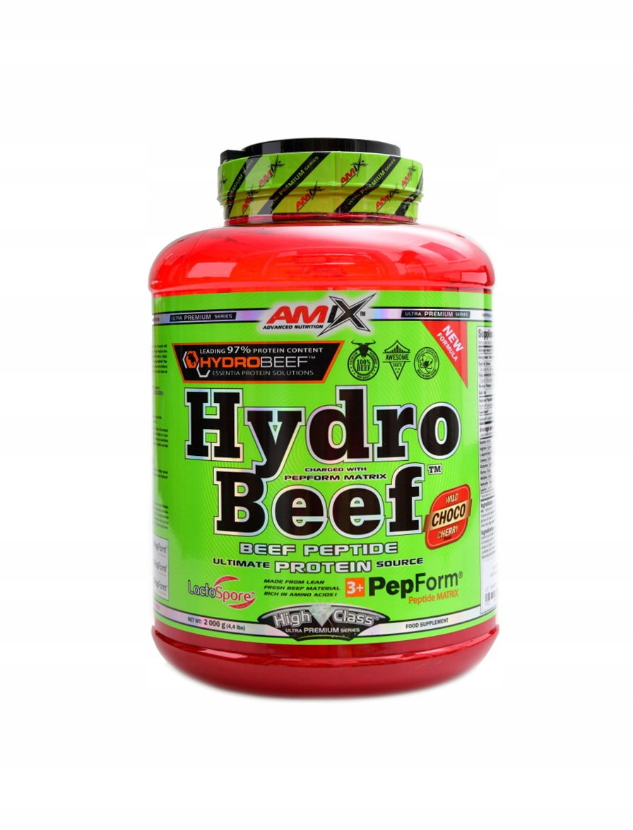 Hydrobeef peptide protein 2 x 2000g Amix čokoláda višeň Packaging status original