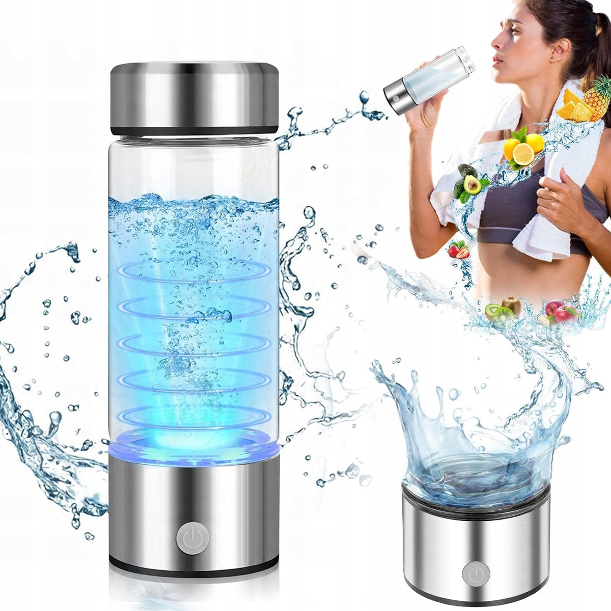 Hydrogen Bottle Hydrogen Water Generator INHALATION IONIZATION Active Hydrogen Packaging status original