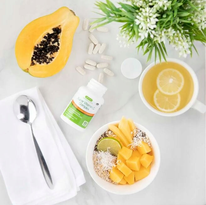 Hydrolyzed Collagen Pepids Kit with VITAMIN C PureWay-C Bioflavonoids Packaging status original