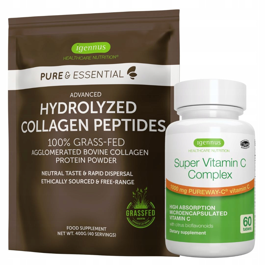 Hydrolyzed Collagen Pepids Kit with VITAMIN C PureWay-C Bioflavonoids