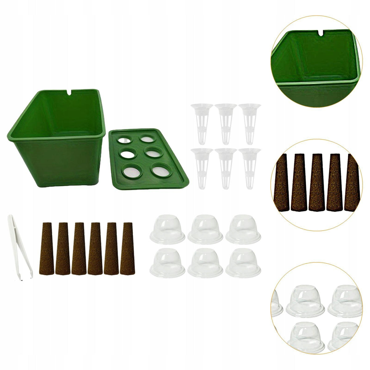 Hydroponics Growing System Kit, Hydroponics Grower Wear Resistant Green Packaging status original