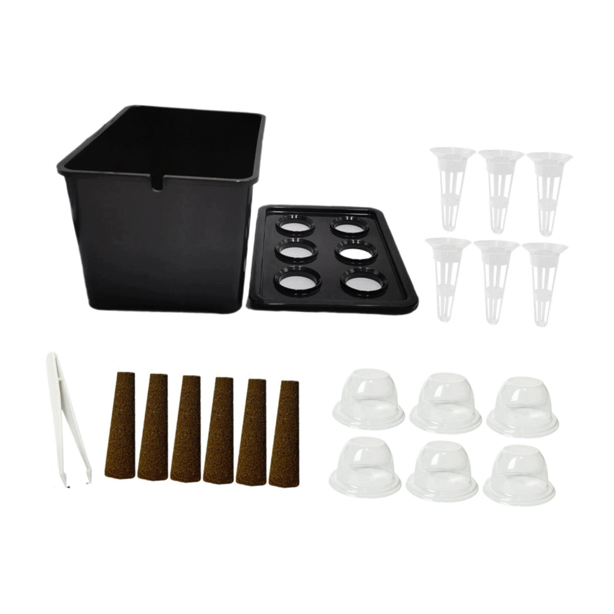 Hydroponics Growing System Kit Planting Container for Garden Office Black