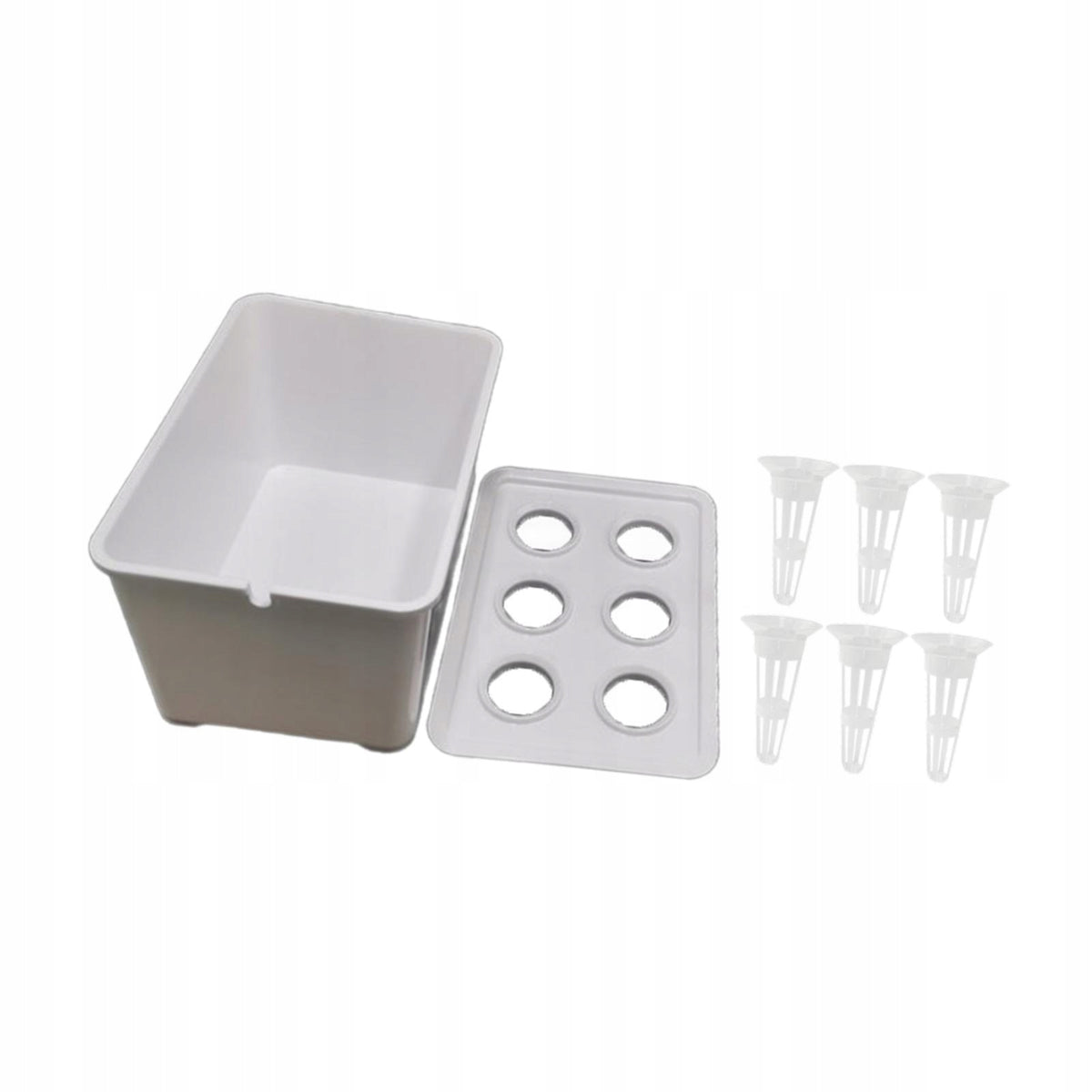 Hydroponics Growing System Kit Planting Container for Outdoor Balcony White