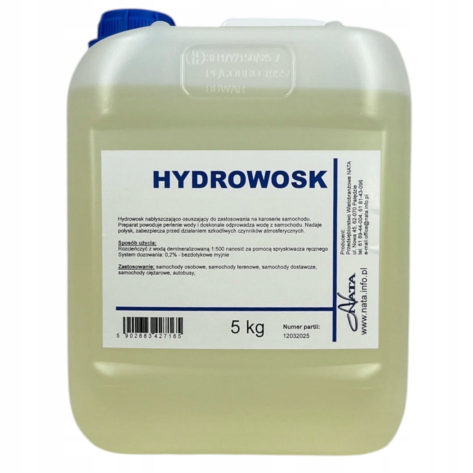 Hydrowax wet wax - concentrate 1:500 dehumidifying shiny 5l Manufacturer's catalog number HYDRO5