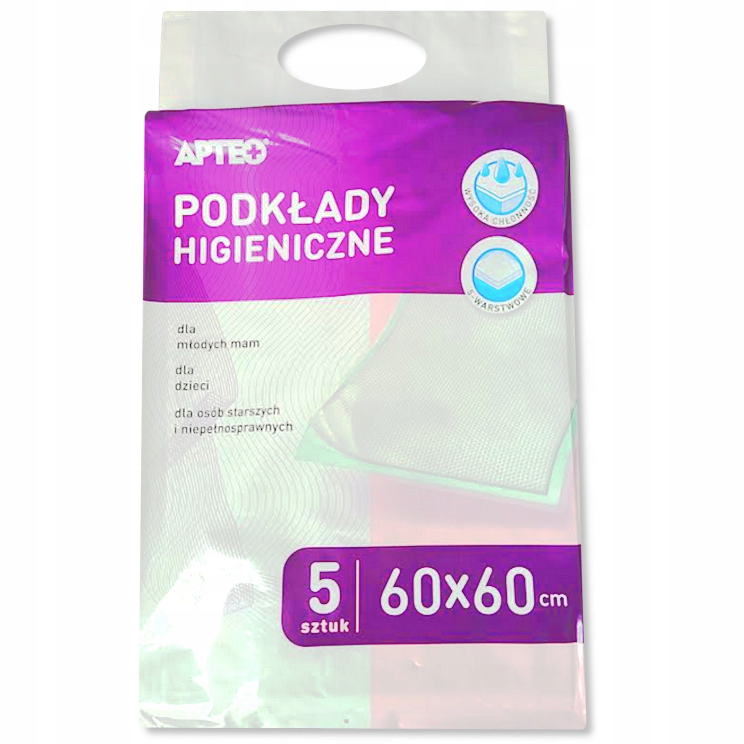 Hygiene foundations 60 cm x 60 cm 5 pcs. Medical device yes