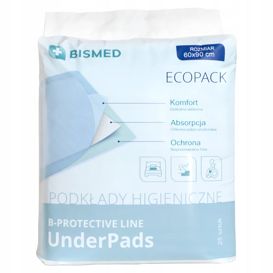 Hygiene foundations Bismed Protective Line 60x90 cm 1 piece Number of pieces in the package 25 pcs