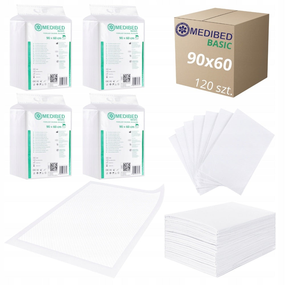 Hygienic ABSORBENT FOUNDATIONS MEDIBED BASIC 90X60 non-sterile 760ml 120 pcs.