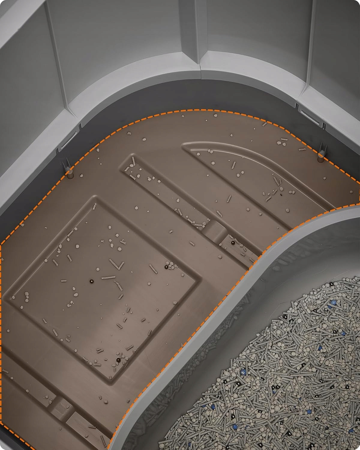 Hygienic lockable cat litter box with pull-out tray Manufacturer code PPT002b01PPT