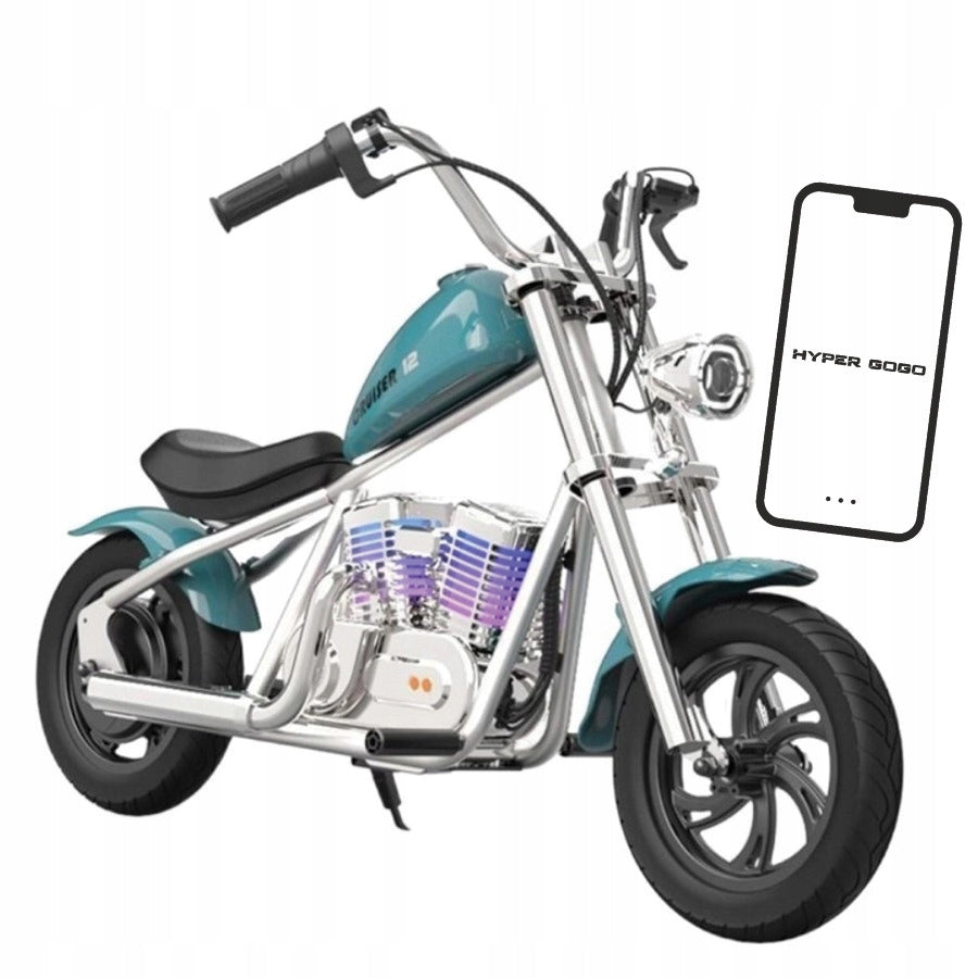 Hyper Gogo Cruiser 12 Plus Electric Motorcycle with App Blue 16kmh