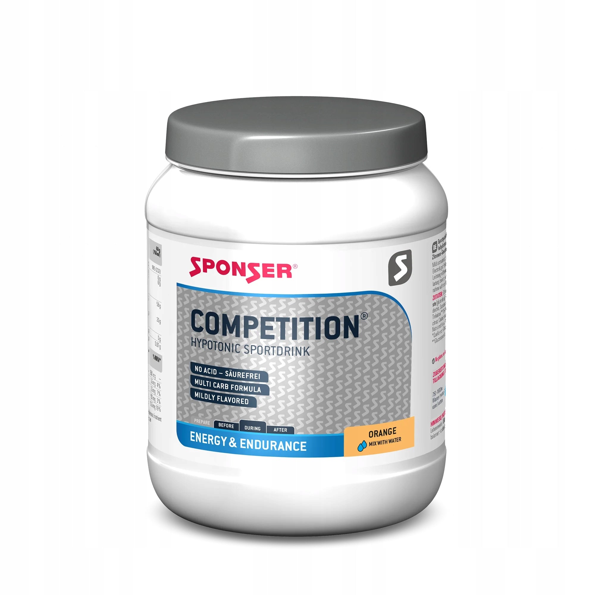 Hypotonic drink Sponser Competition 1000g ORANGE hydration EAN (GTIN) 7611174082025