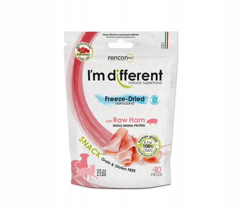 I´M DIFFERENT SNACK šunka - mrazem sušený pamlsek Varianta: 40 g Brand I'm different