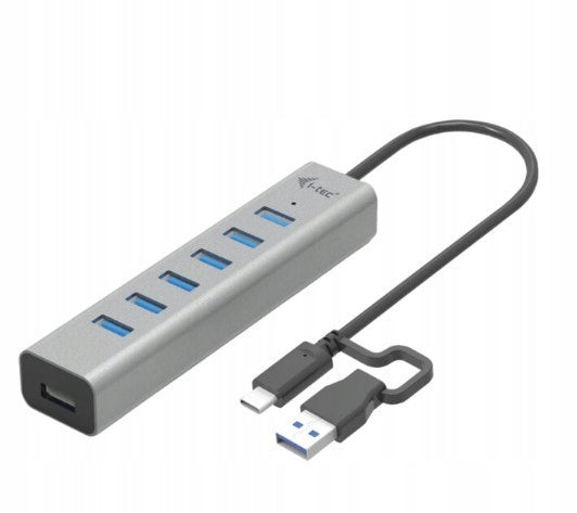 I-TEC USB-C Hub - 7 Port Metal Charging Hub