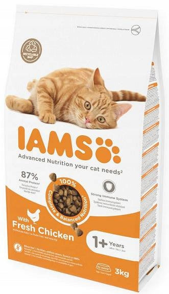 IAMS CAT ADULT CHICKEN DRY CAT FOOD 3kg