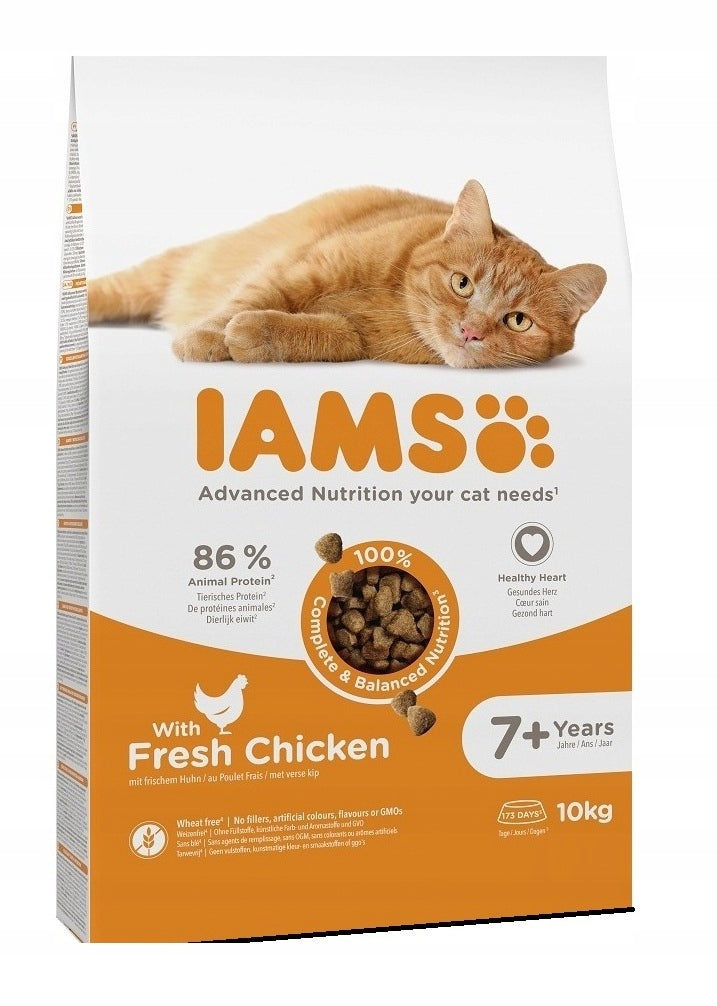 IAMS for Vitality for older cats with fresh chicken 10 kg
