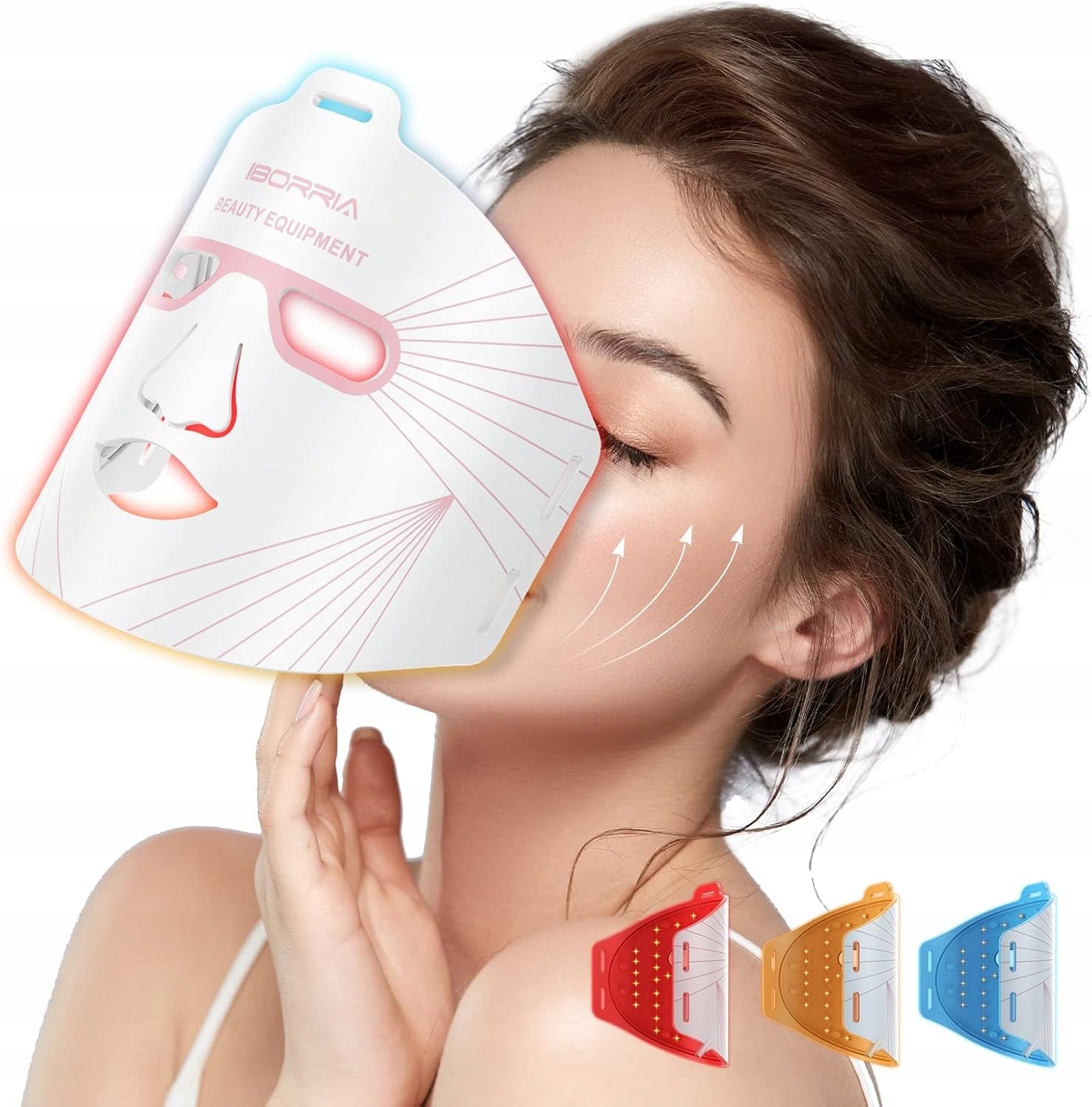 IBORRIA BR7855 Face Mask LED Light Therapy 3 Colors