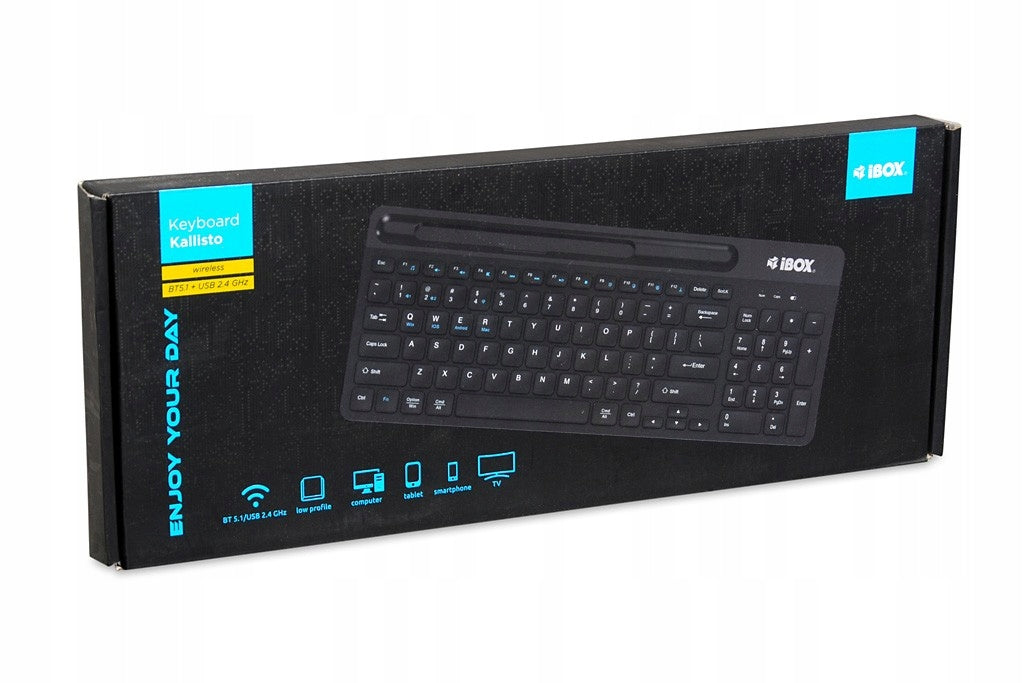 IBOX Wireless keyboard Kallisto Bluetooth SMART Keyboard layout US international (qwerty)
