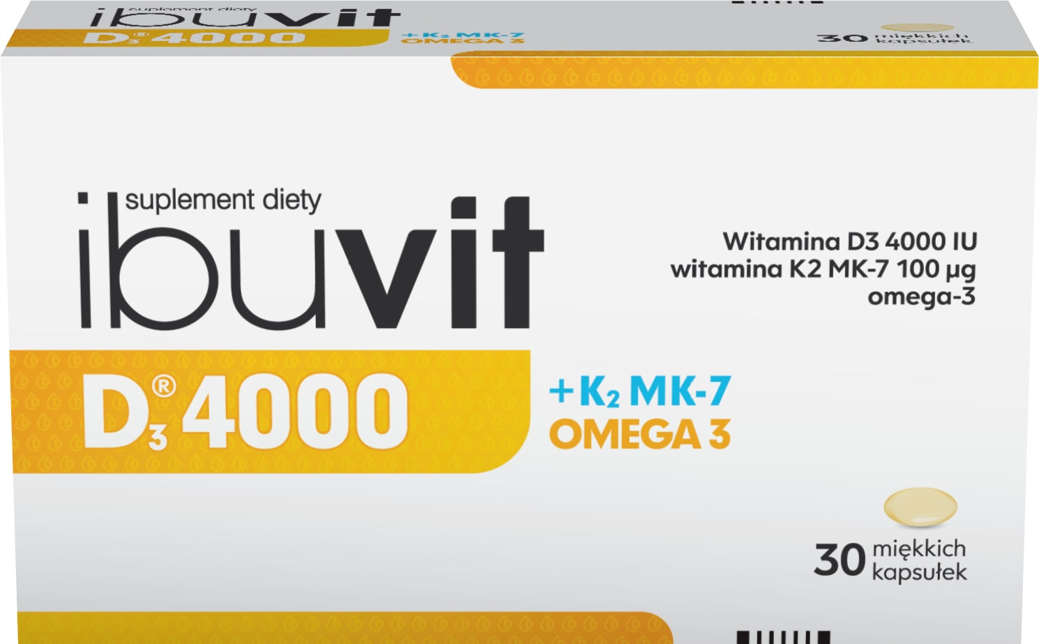 IBUVIT D3 4000IU+K2 MK-7+OMEGA3 VITAMIN D3 K2 30CAPS BONE HEART IMMUNITY Manufacturer code 5903060619760