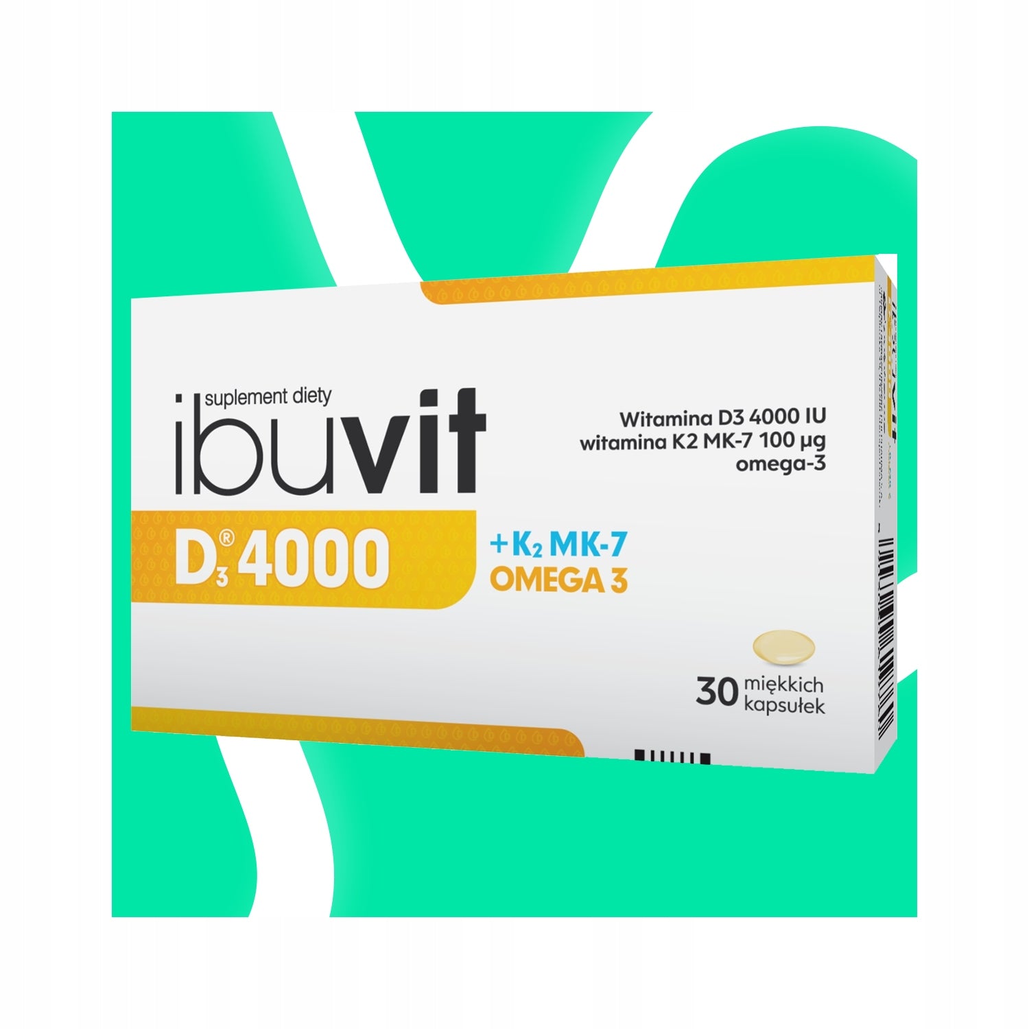 IBUVIT D3 4000IU+K2 MK-7+OMEGA3 VITAMIN D3 K2 30CAPS BONE HEART IMMUNITY Medical device no