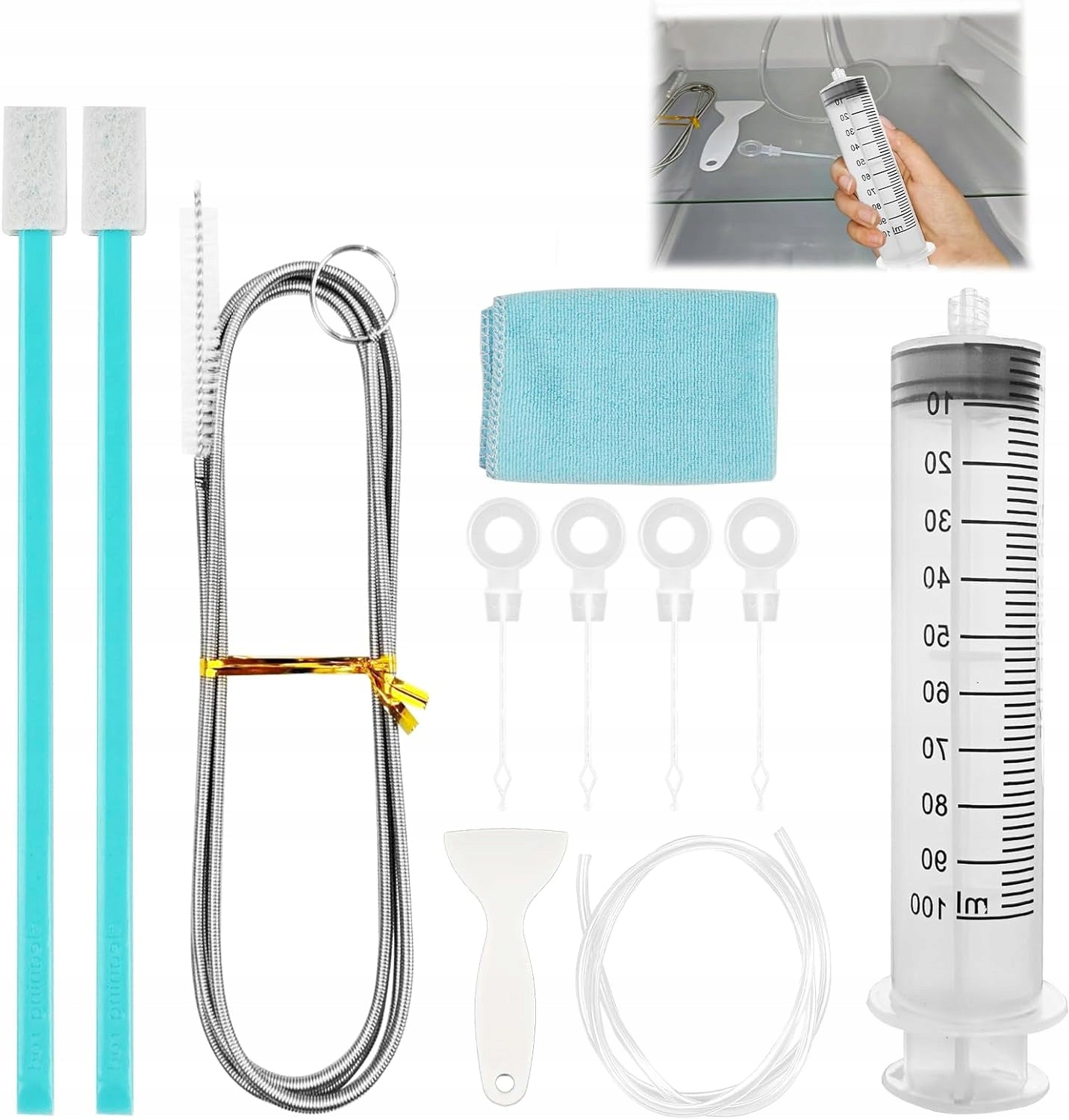 ICE CREAM CLEANING KIT BRUSH SYRINGE SCRAPER