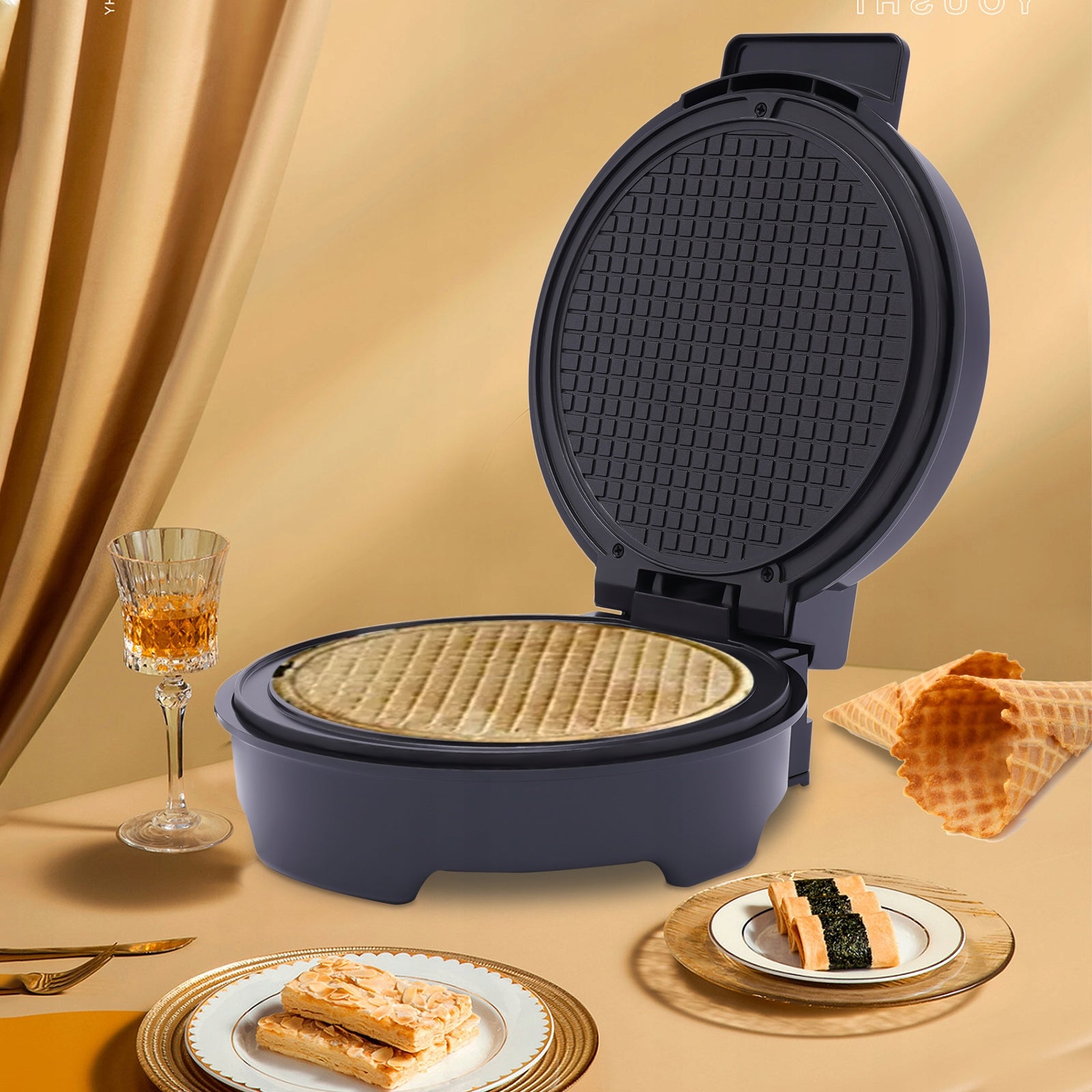 ICE CREAM WAFER , NON-STICK COATING, FOR HOME USE 1200W Manufacturer code ERMM123