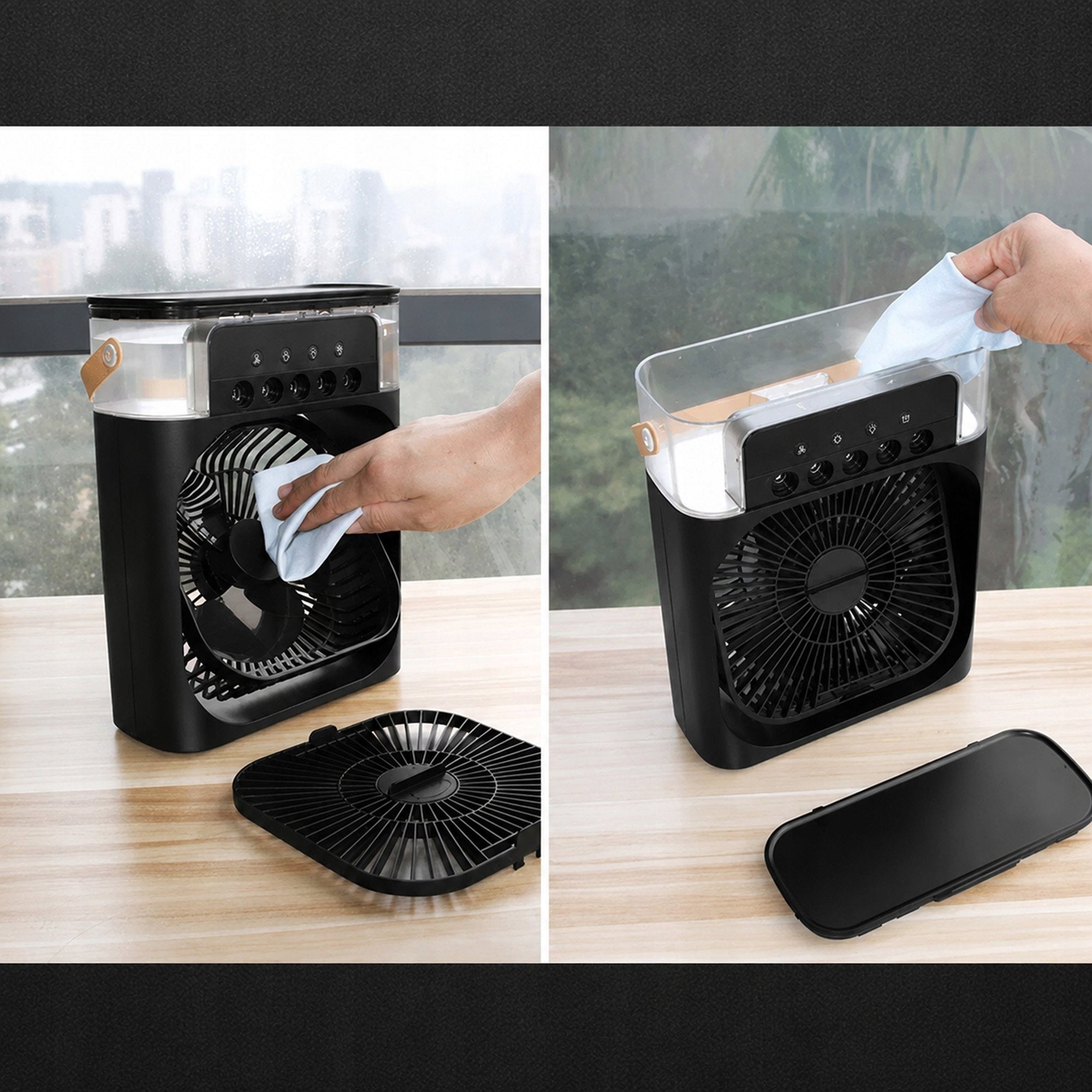 ICE CUBE AIR CONDITIONER WATER USB FAN COOLING HUMIDIFICATION Control mechanical