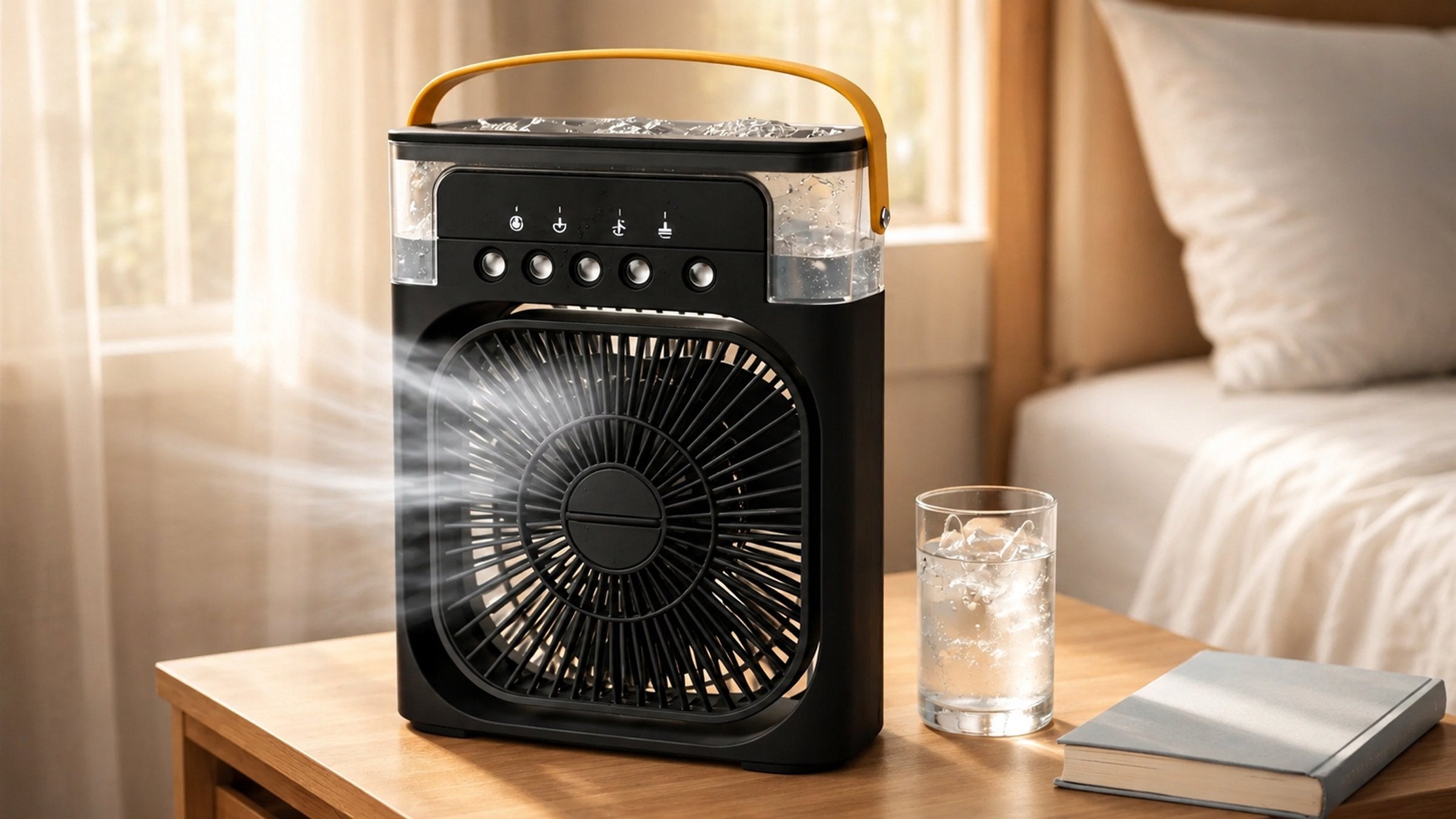 ICE CUBE AIR CONDITIONER WATER USB FAN COOLING HUMIDIFICATION Packaging status original