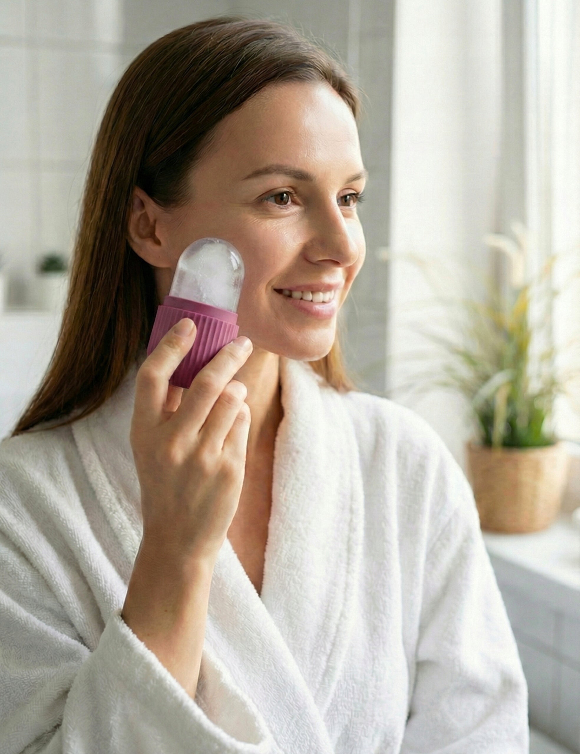 ICE CUBE ICE MASSAGER FOR FACE AND NECK ICE MASSAGE COOLING PINK Packaging status original
