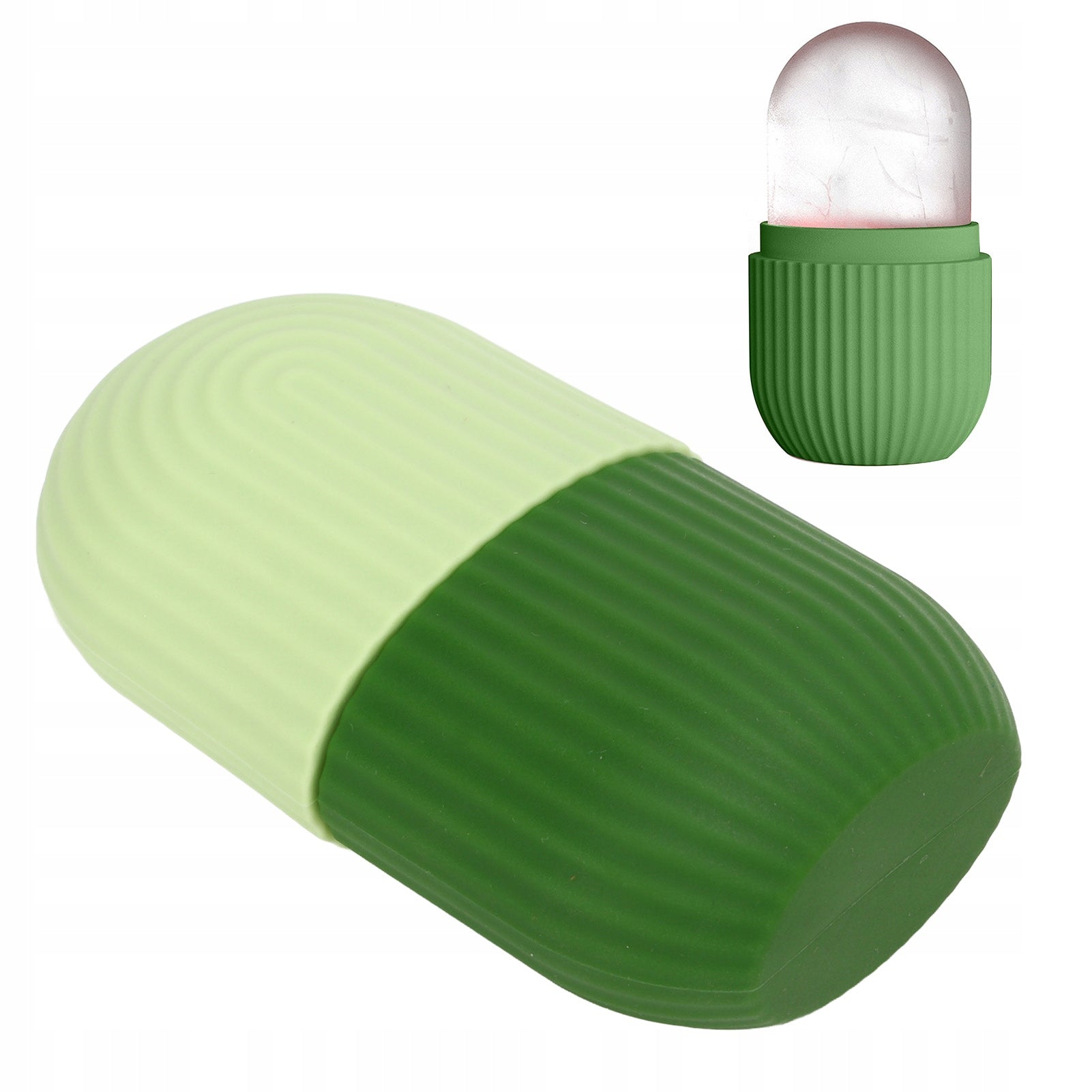 ICE FACE MASSAGER COOLING SILICONE ICE MOLD FOR FACE GREEN