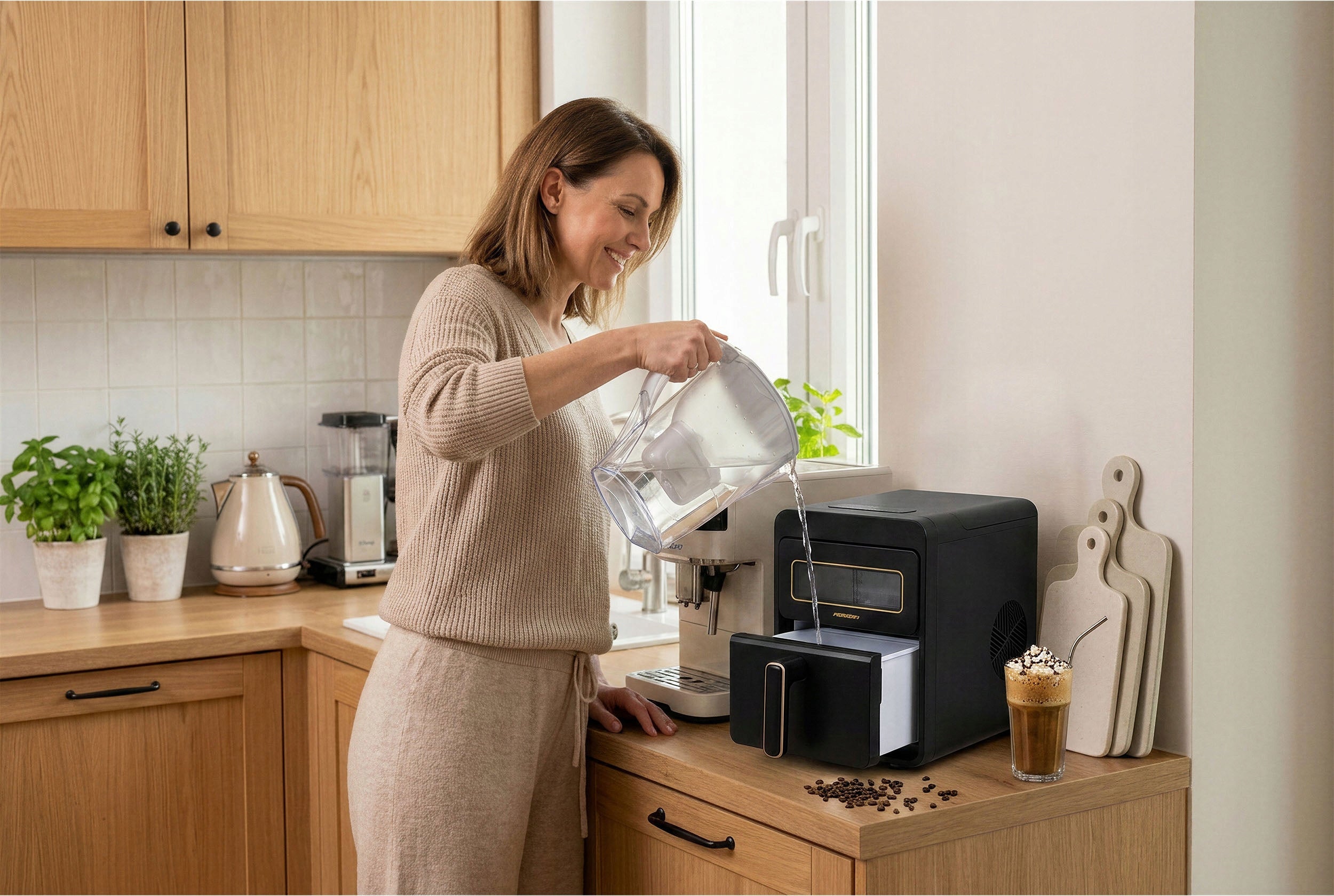ICE MAKER BLACK 112W FAST EFFICIENT ANKLE MACHINE 12kg/24h Model BD-421