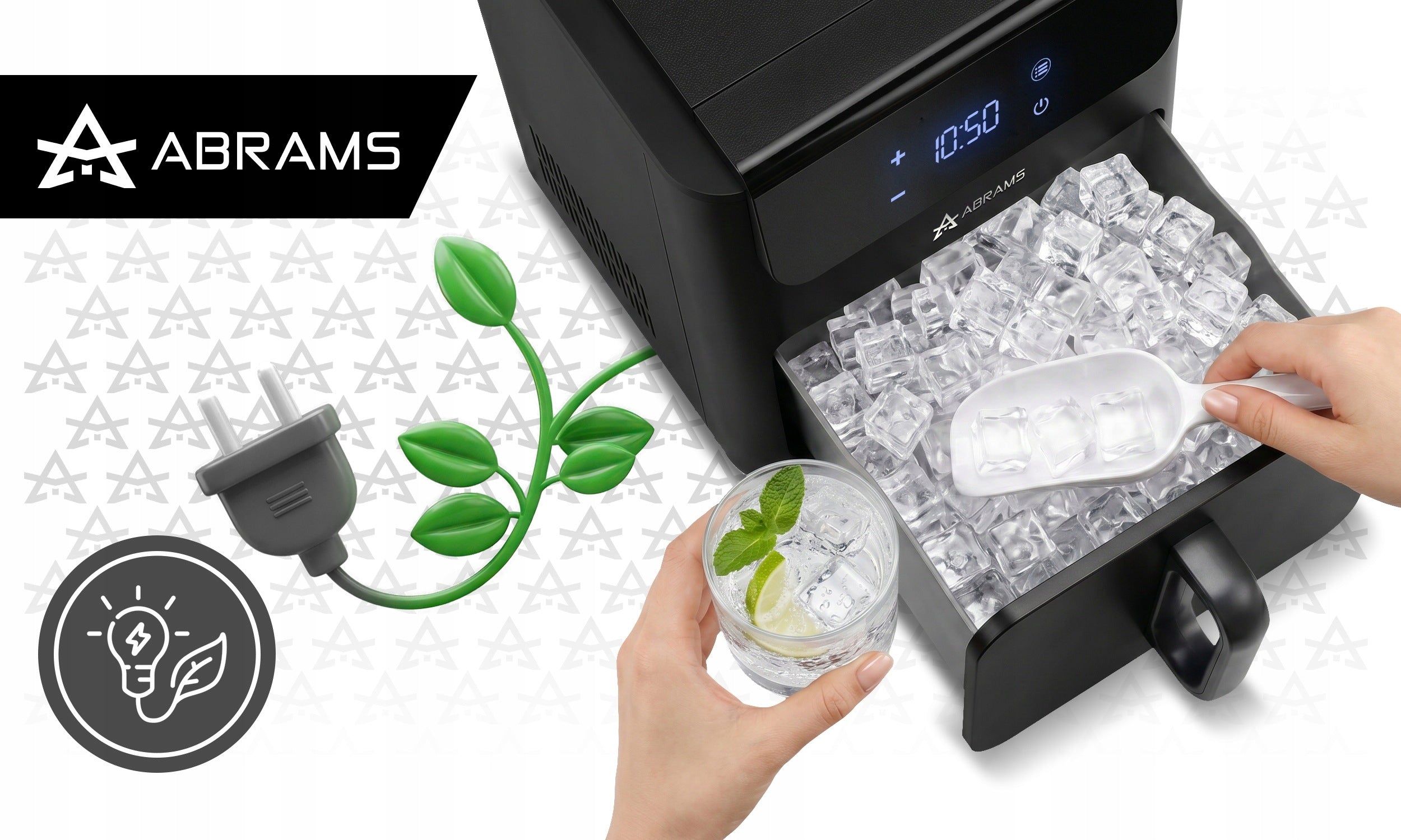 ICE MAKER CUBE MACHINE 25KG/24H QUIET FAST EFFICIENT + BLADE Power 230 W