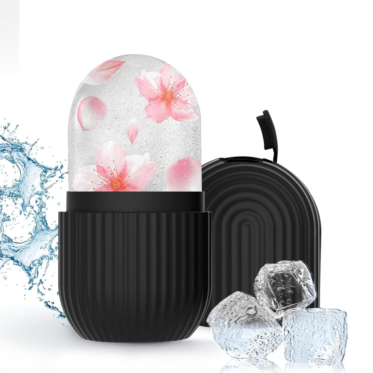 ICE ROLLER MASSAGER COOLING SILICONE ICE ROLLER BLACK